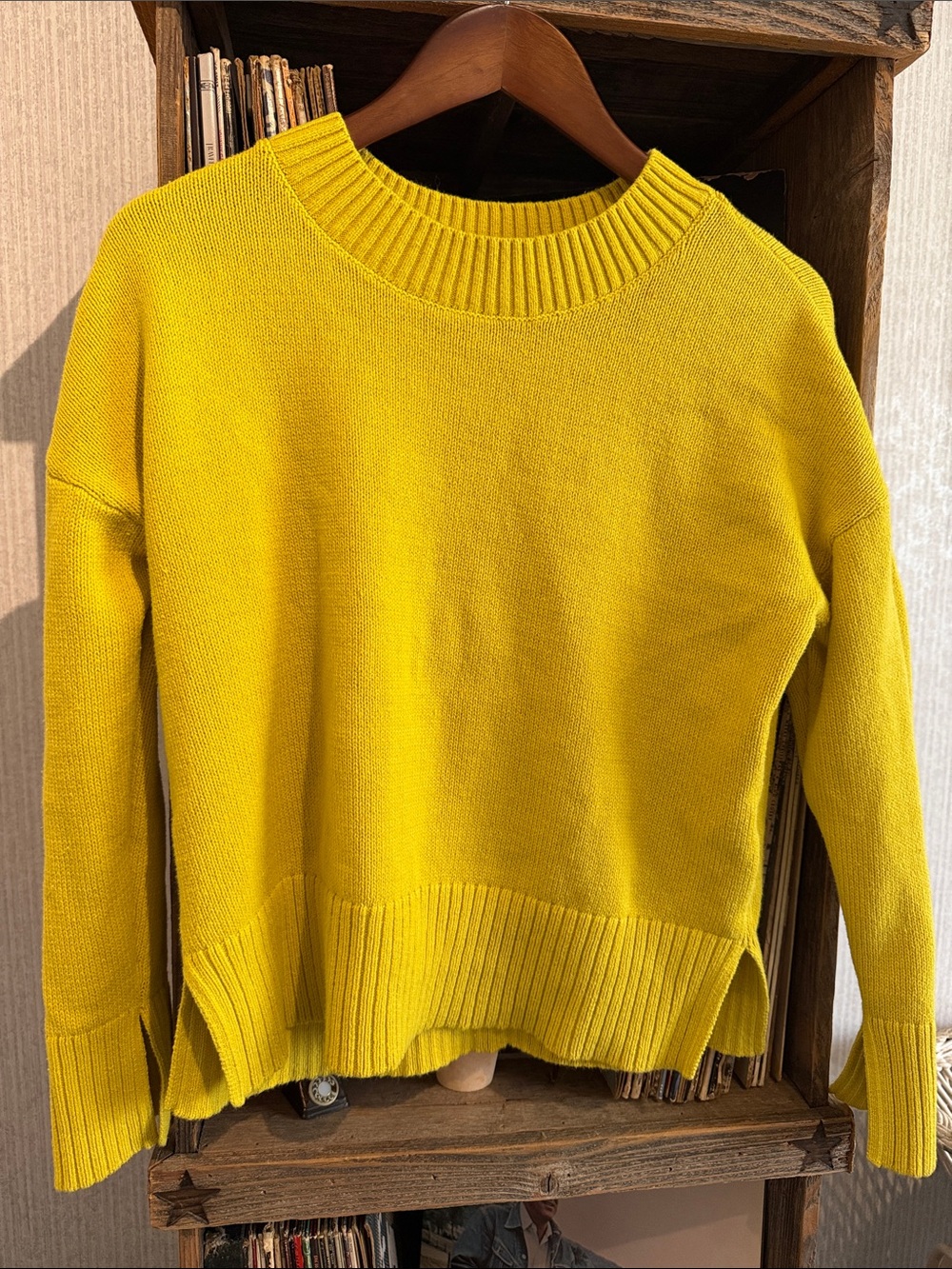 Yellow Crewneck Women’s Sweater - Casual Knit Pullover
